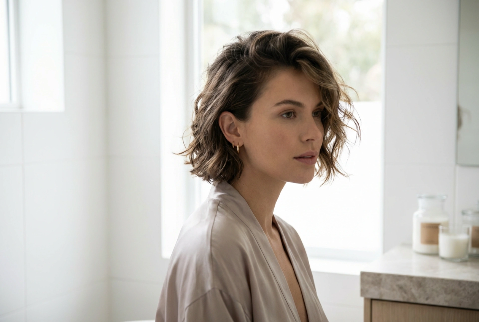 Cabello corto: ondas para una boda, peinado duradero en pocos pasos