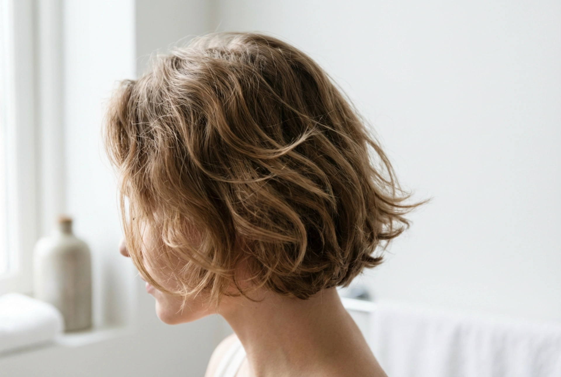 Ondas ligeras en cabello corto: efecto natural sin apelmazar