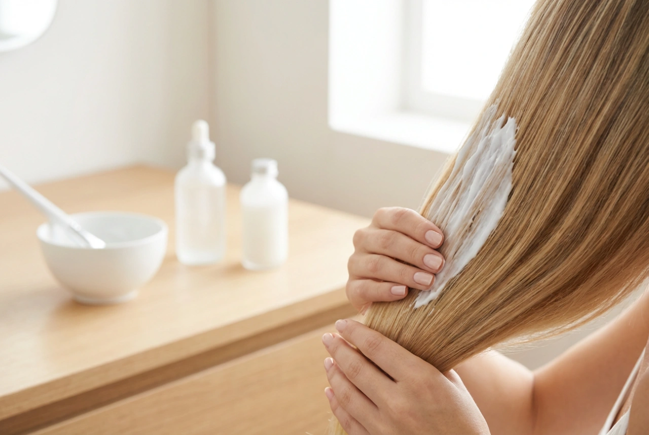 Regeneración después de la decoloración: mascarilla para cabello rubio paso a paso