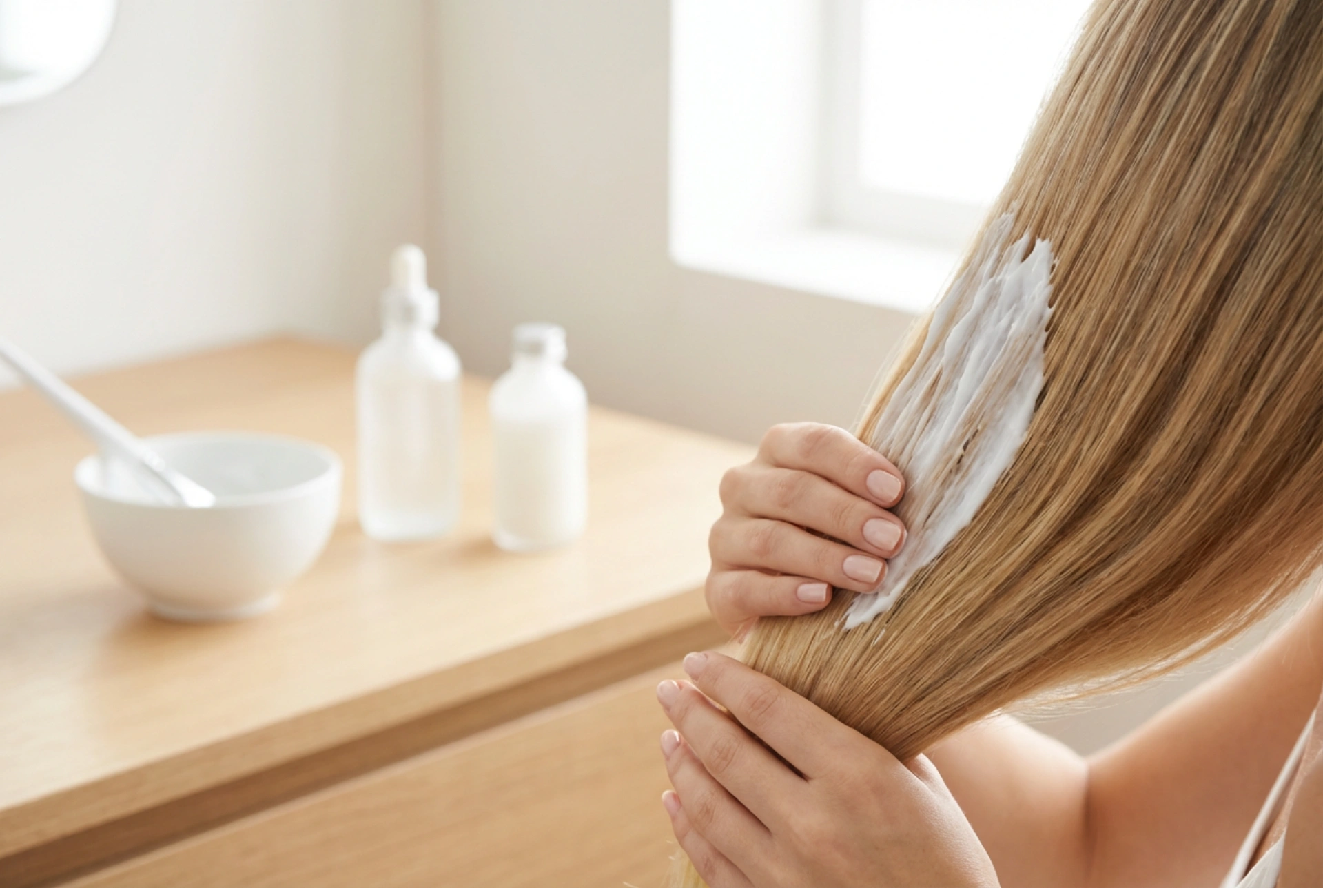 Regeneración después de la decoloración: mascarilla para cabello rubio paso a paso