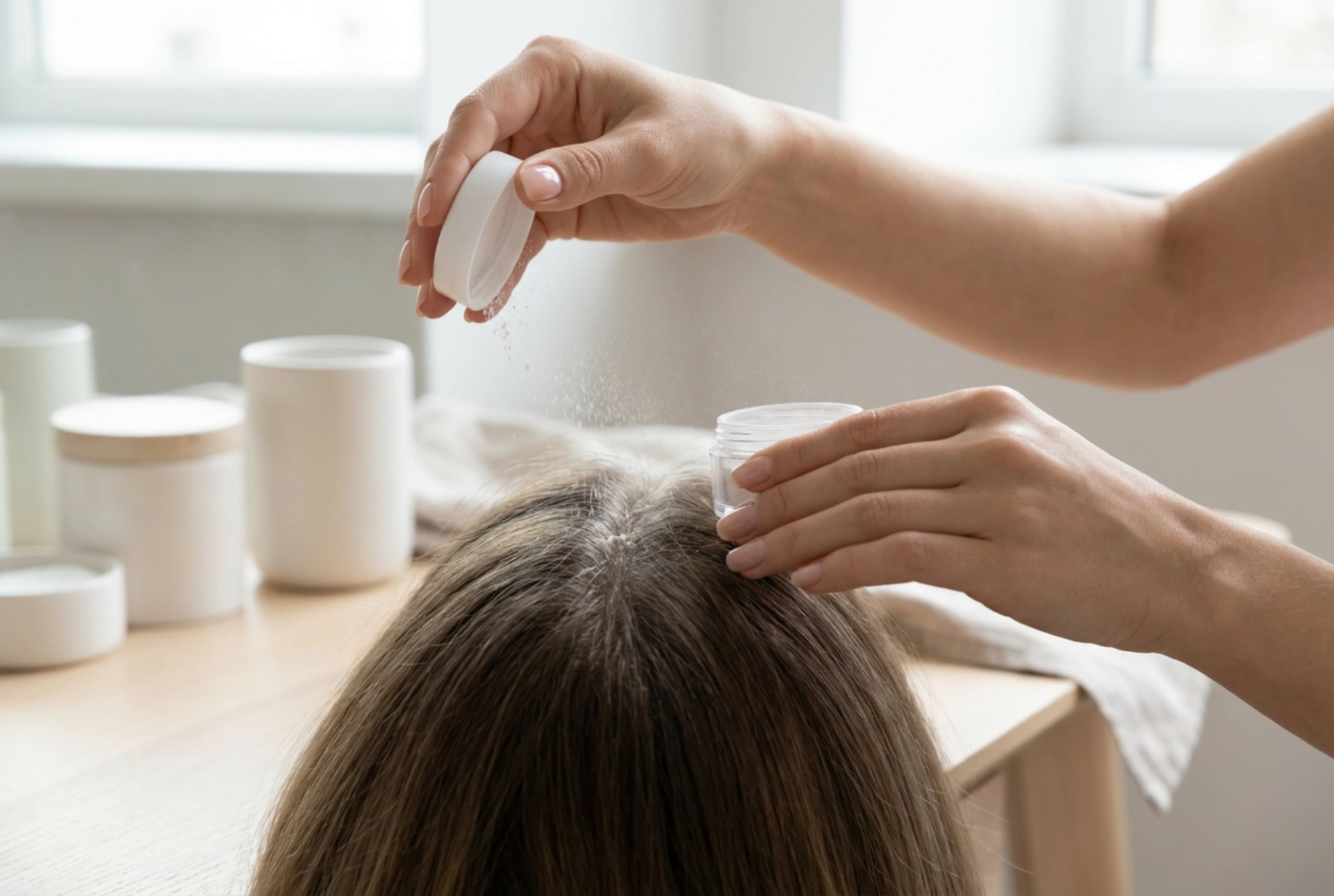 Polvo voluminizador para el cabello: aplicación precisa paso a paso