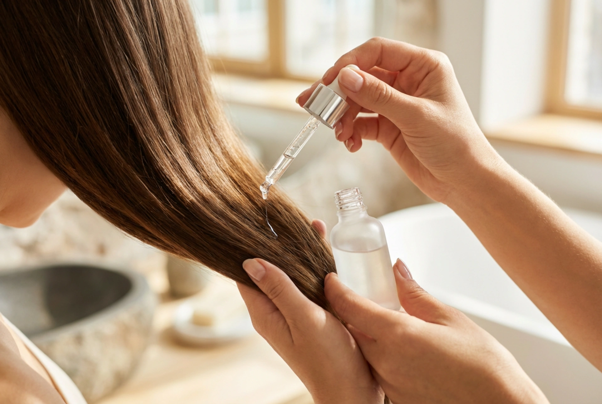 Sérum capilar de peluquería en casa: alisado, brillo y dosis del producto