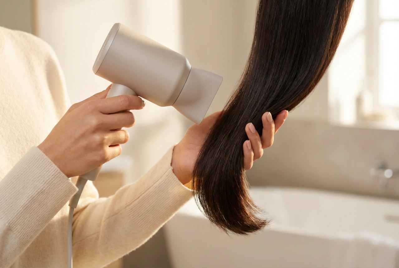 Secador de pelo compacto y potente: secado eficaz sin sobrecalentar el cabello