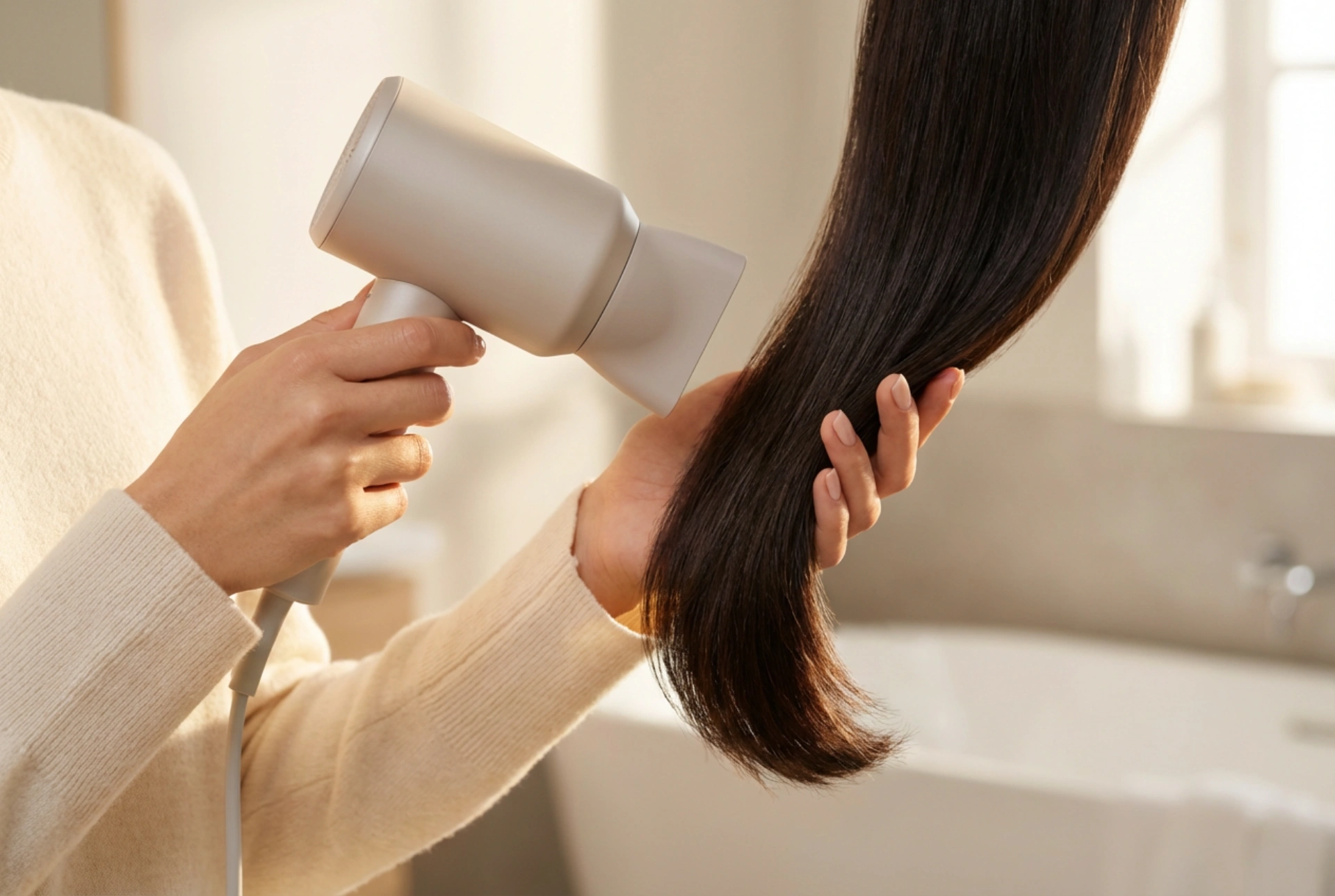 Secador de pelo compacto y potente: secado eficaz sin sobrecalentar el cabello