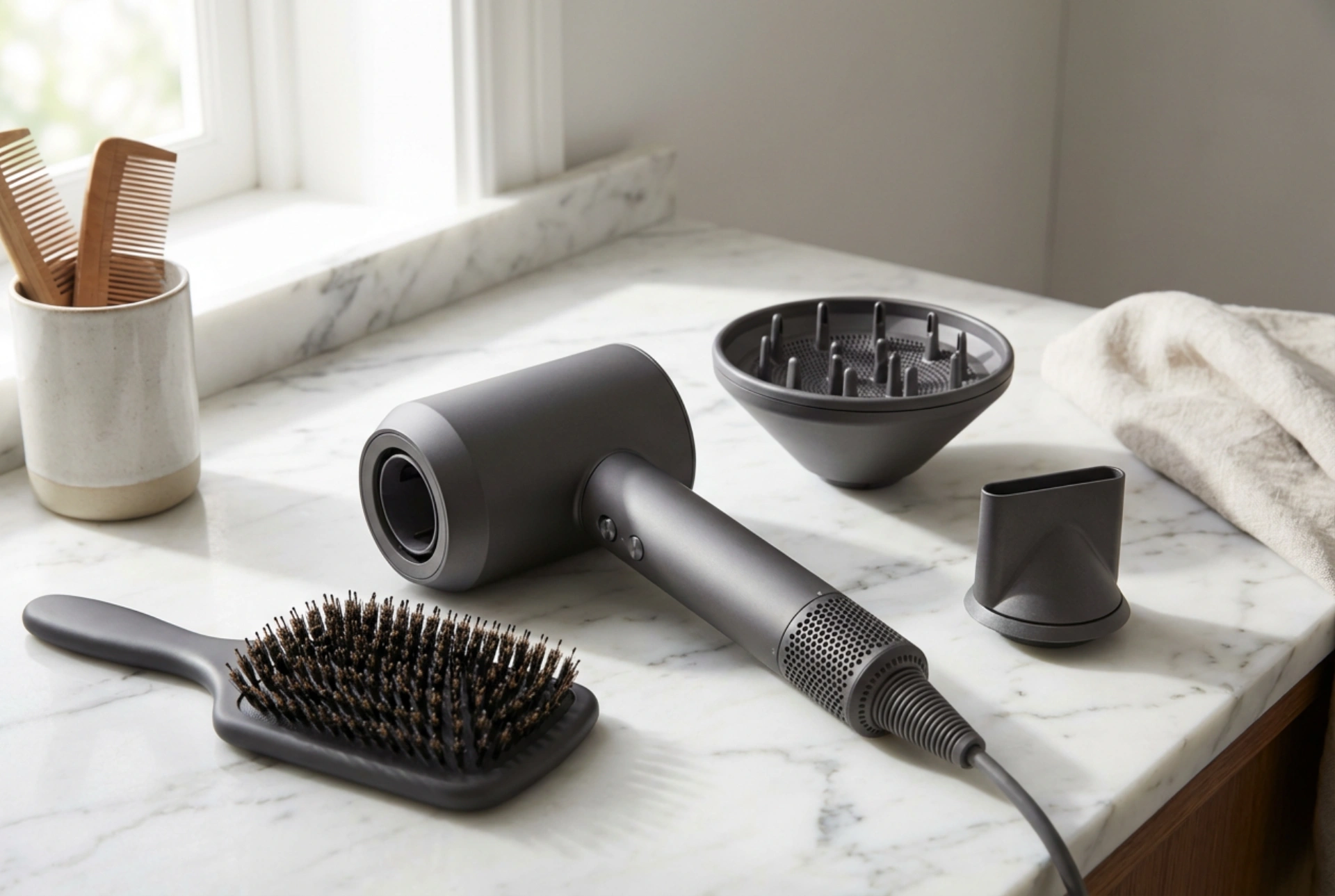 Secador de pelo con accesorios: cómo utilizar el difusor y el concentrador