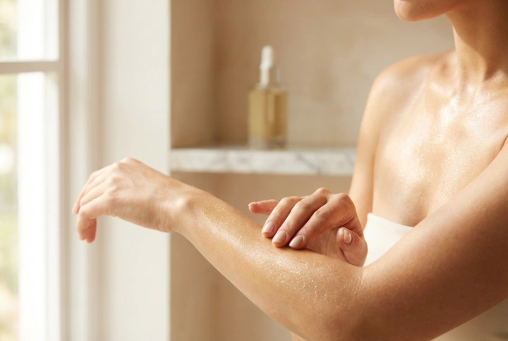 Aceite corporal con brillo: cómo aplicarlo para una piel resplandeciente