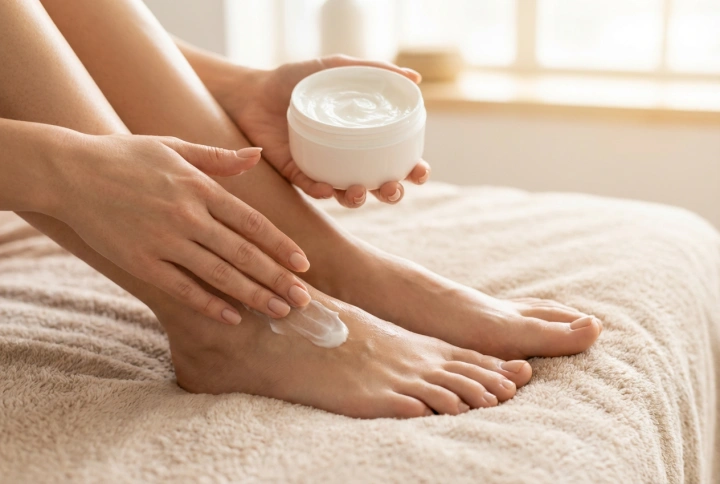 Crema para pies secos: tratamiento nocturno, oclusión y cuidado diario