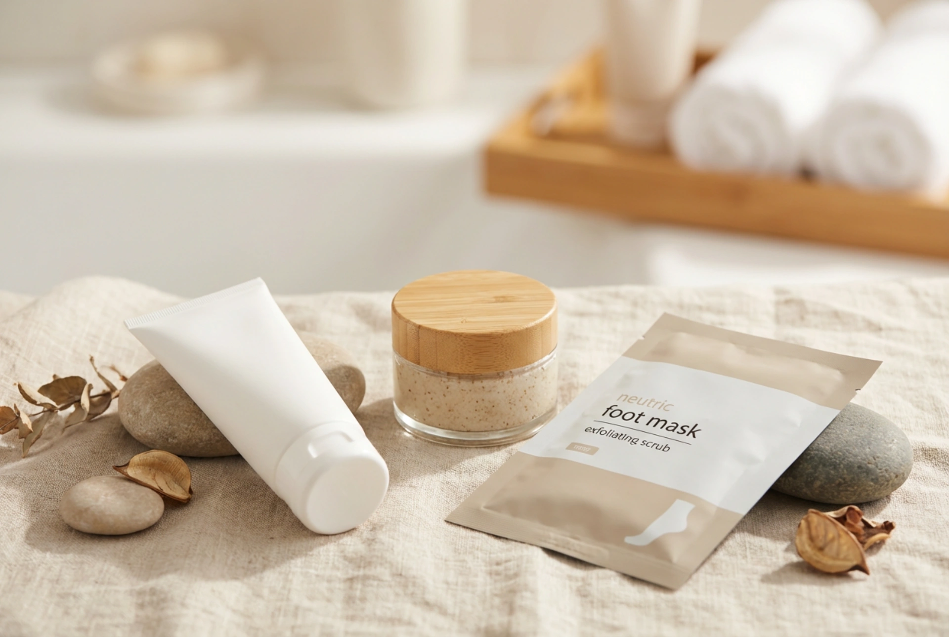 Para talones secos: plan con mascarilla, exfoliante y crema oclusiva