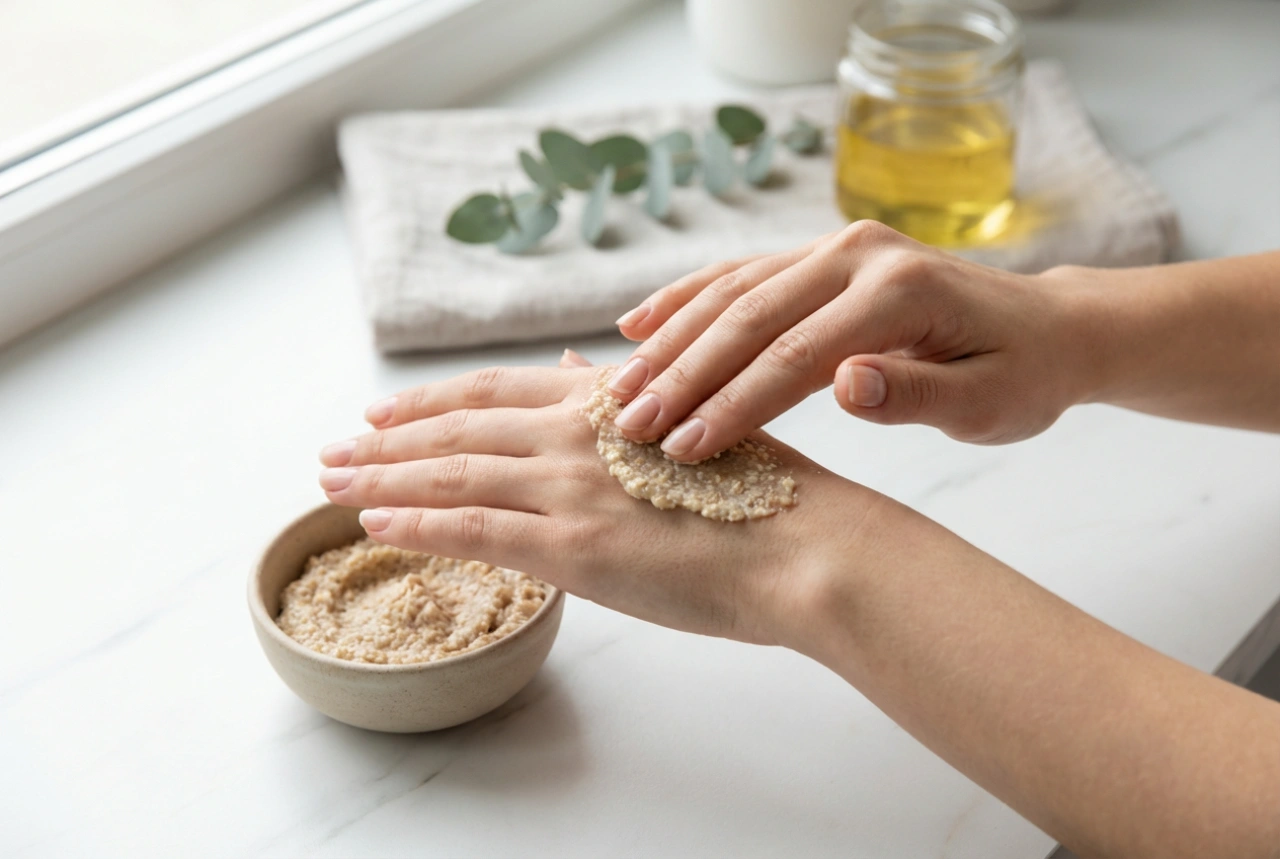 Exfoliación de manos en casa: mezclas probadas y fricción segura