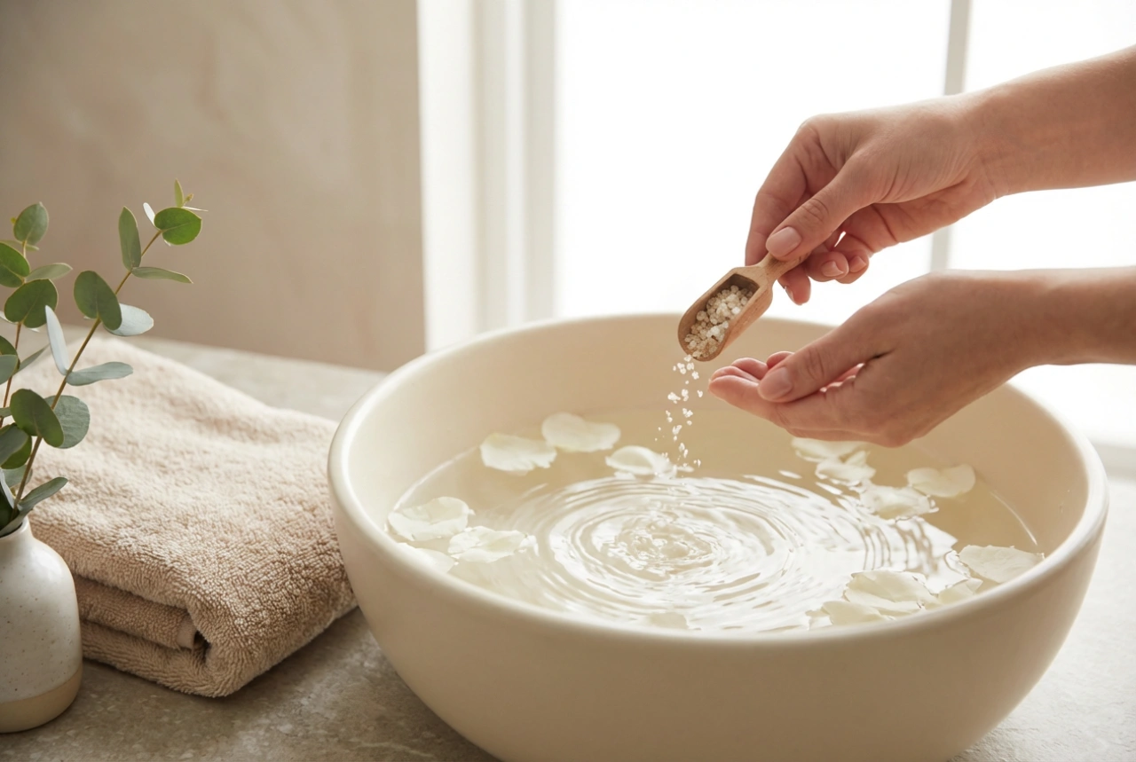 Sal para pies en un tratamiento casero: cómo preparar un baño relajante