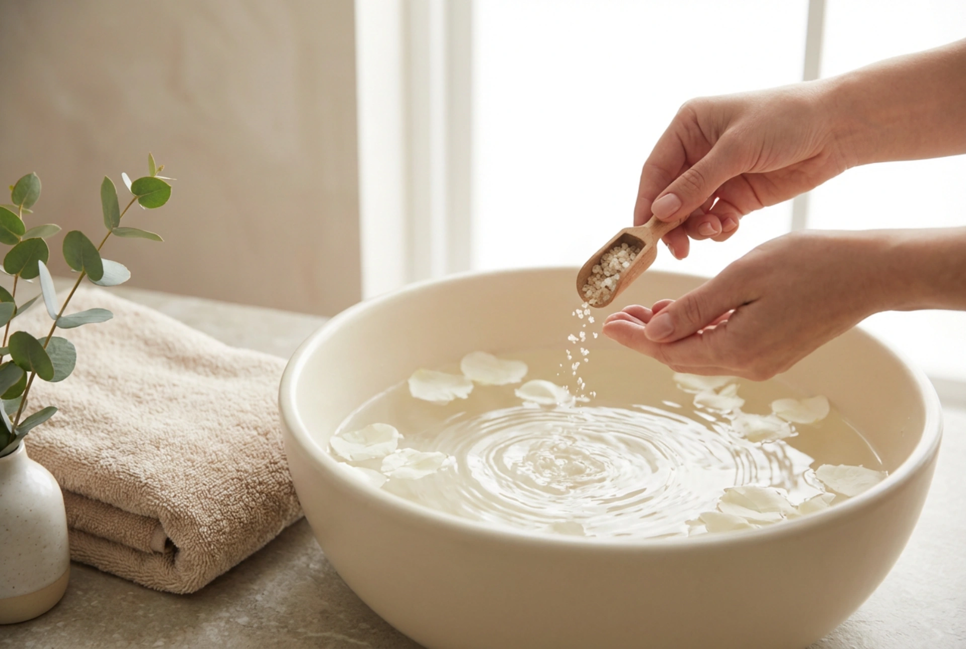 Sal para pies en un tratamiento casero: cómo preparar un baño relajante