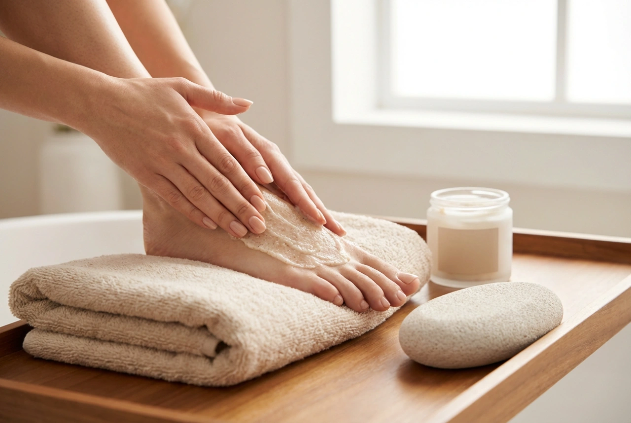 Exfoliación de pies en casa: tipos, frecuencia y técnica de masaje