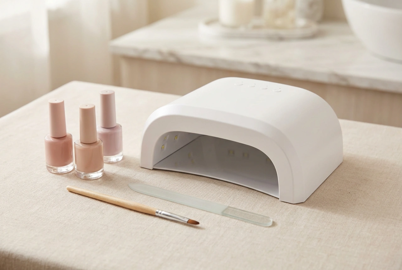 Lámpara de uñas: kit, selección de potencia, tiempos de secado y accesorios