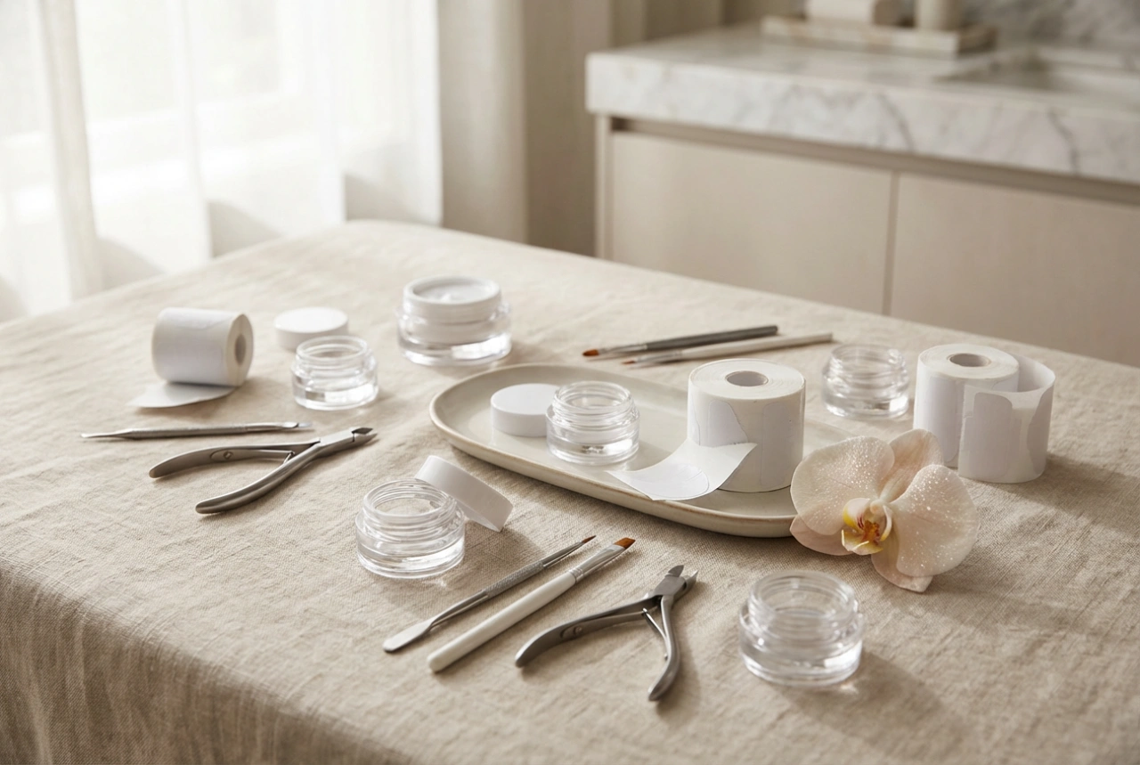 Kit de extensión de uñas: moldes, plantillas, geles y accesorios