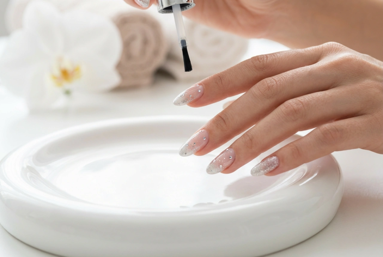 Decoraciones para uñas semipermanentes: cómo aplicarlas y protegerlas con el top coat