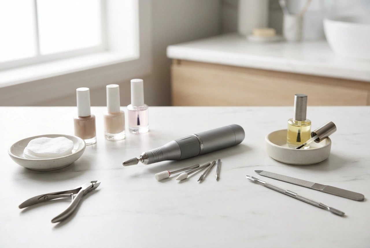 Kit para hacer uñas con torno: accesorios y principios de trabajo en casa