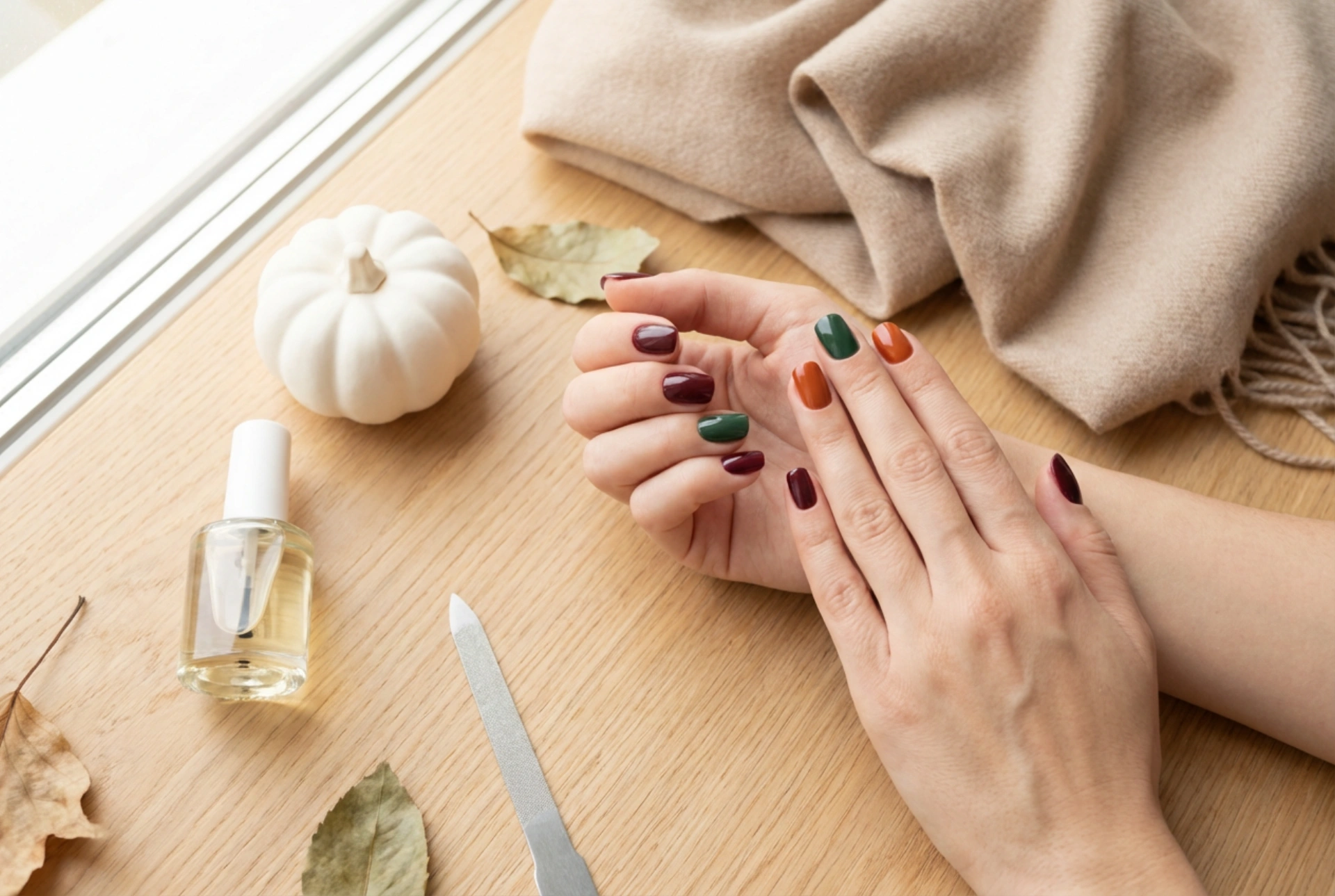 Manicura semipermanente de otoño: preparación de la uña, selección de tonos y acabado