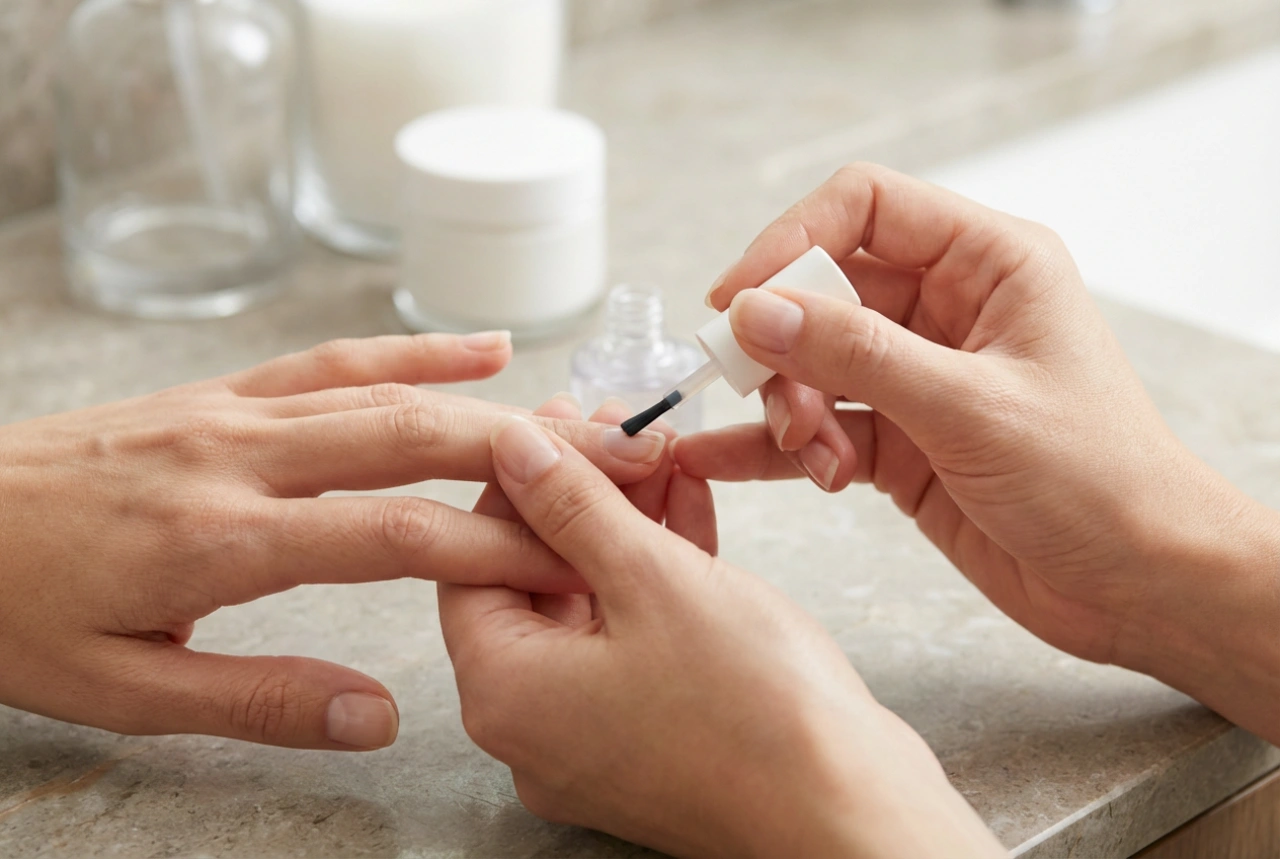 Esmaltado semipermanente en uña natural: preparación, base fortalecedora y aplicación