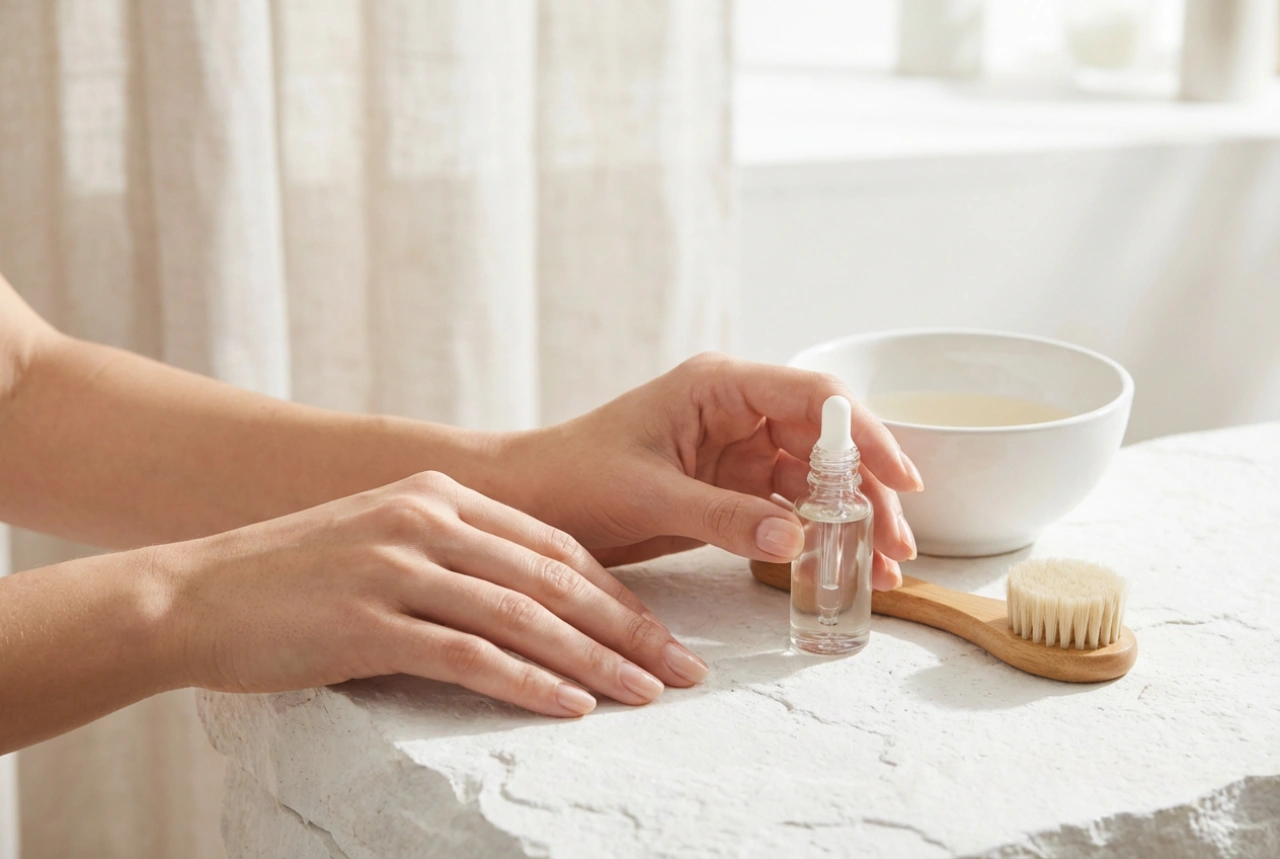 Manicura híbrida natural: efecto de uña natural paso a paso