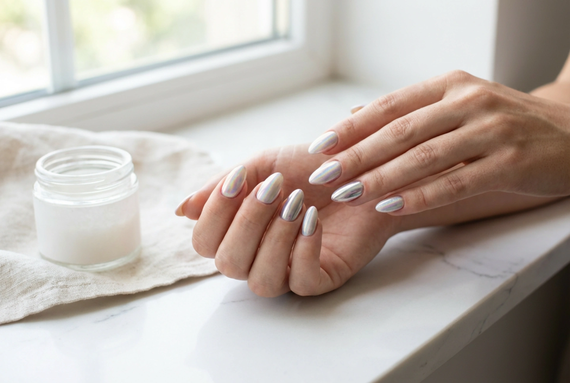 Manicura semipermanente con polvos: cómo lograr efectos espejo, sirena y holográfico sin imperfecciones