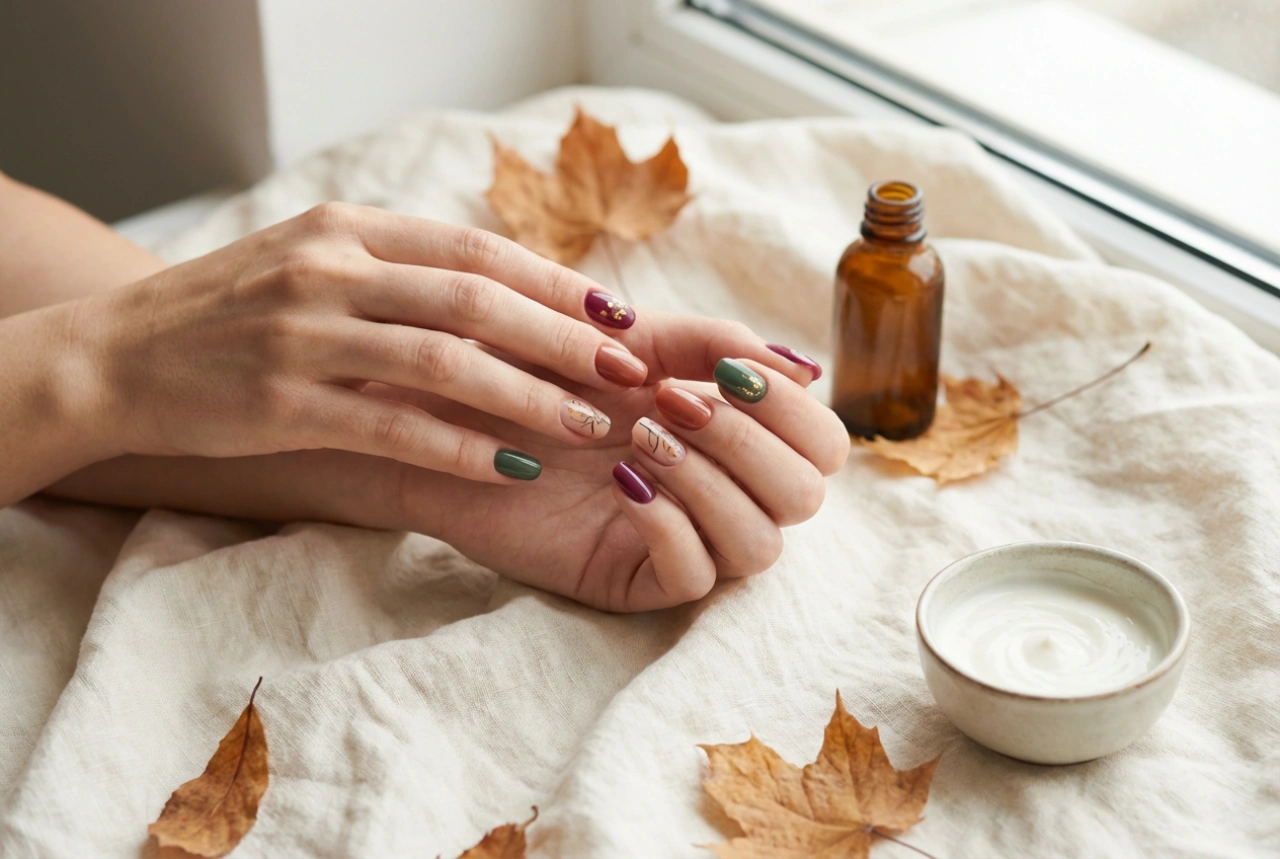 Manicura semipermanente de otoño: tonos ideales, diseños y aplicación duradera