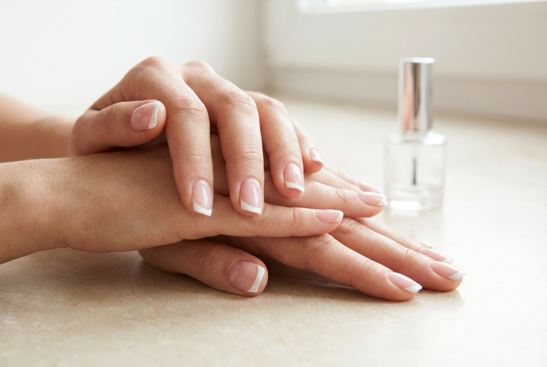 Manicura francesa clásica: forma, línea de la sonrisa y fijación