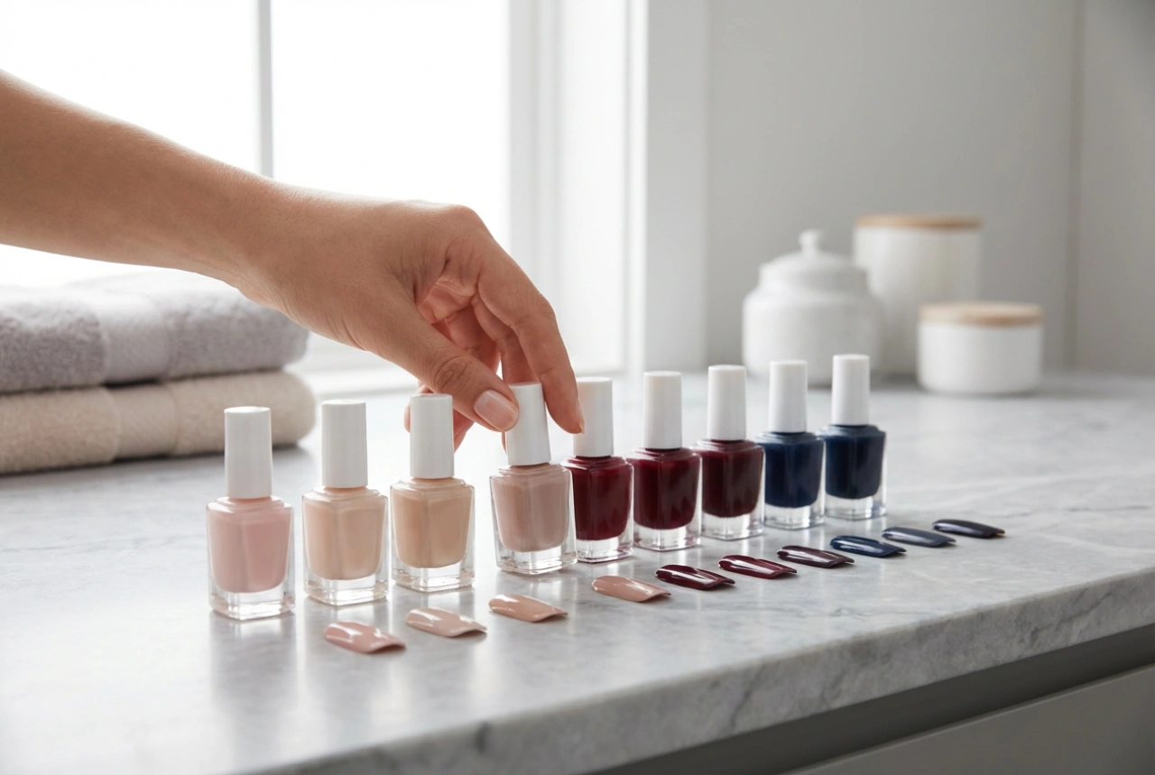 Color de esmalte semipermanente adaptado al tono de piel y la ocasión: paletas y técnicas de aplicación