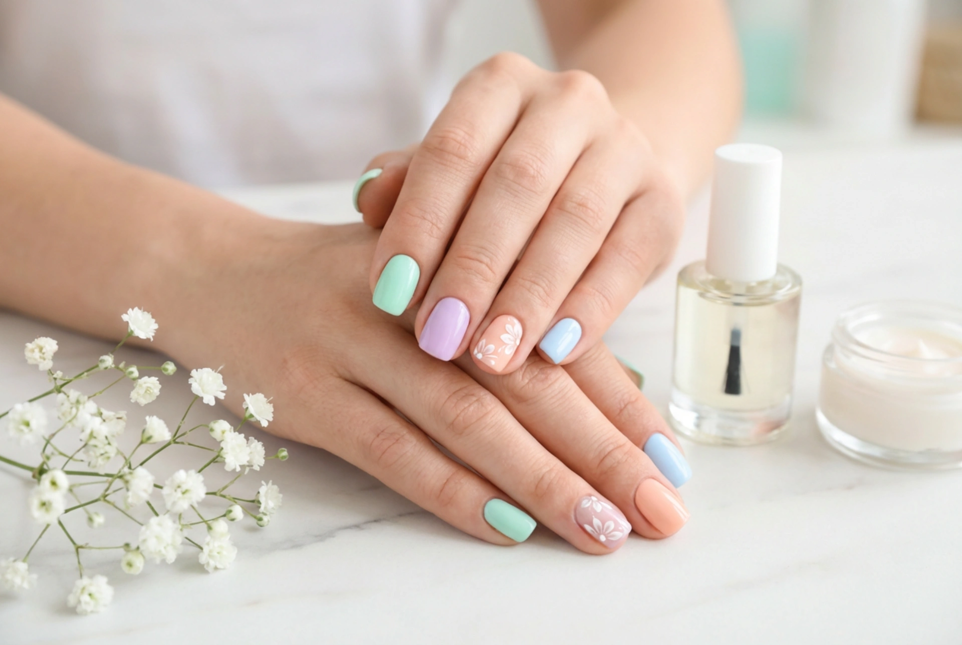 Manicura semipermanente de verano: protección del color, cuidado y diseños sencillos