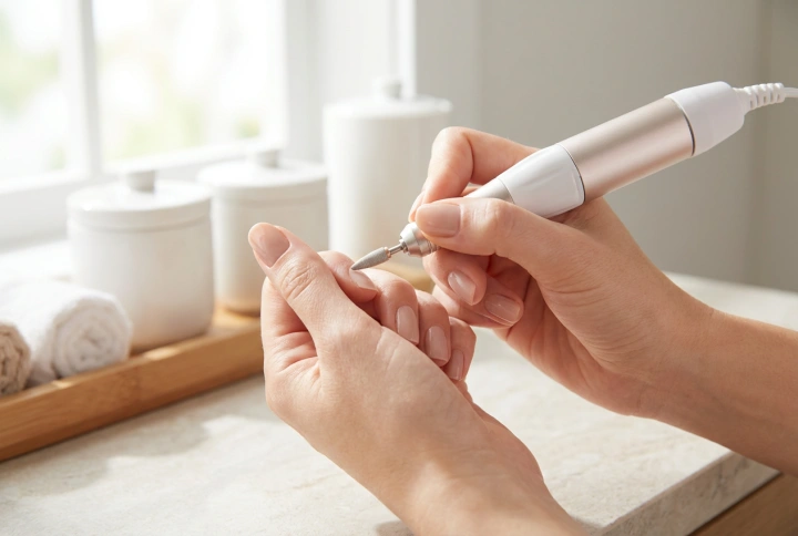 Fresa de uñas potente en la práctica: cómo trabajar sin irritaciones