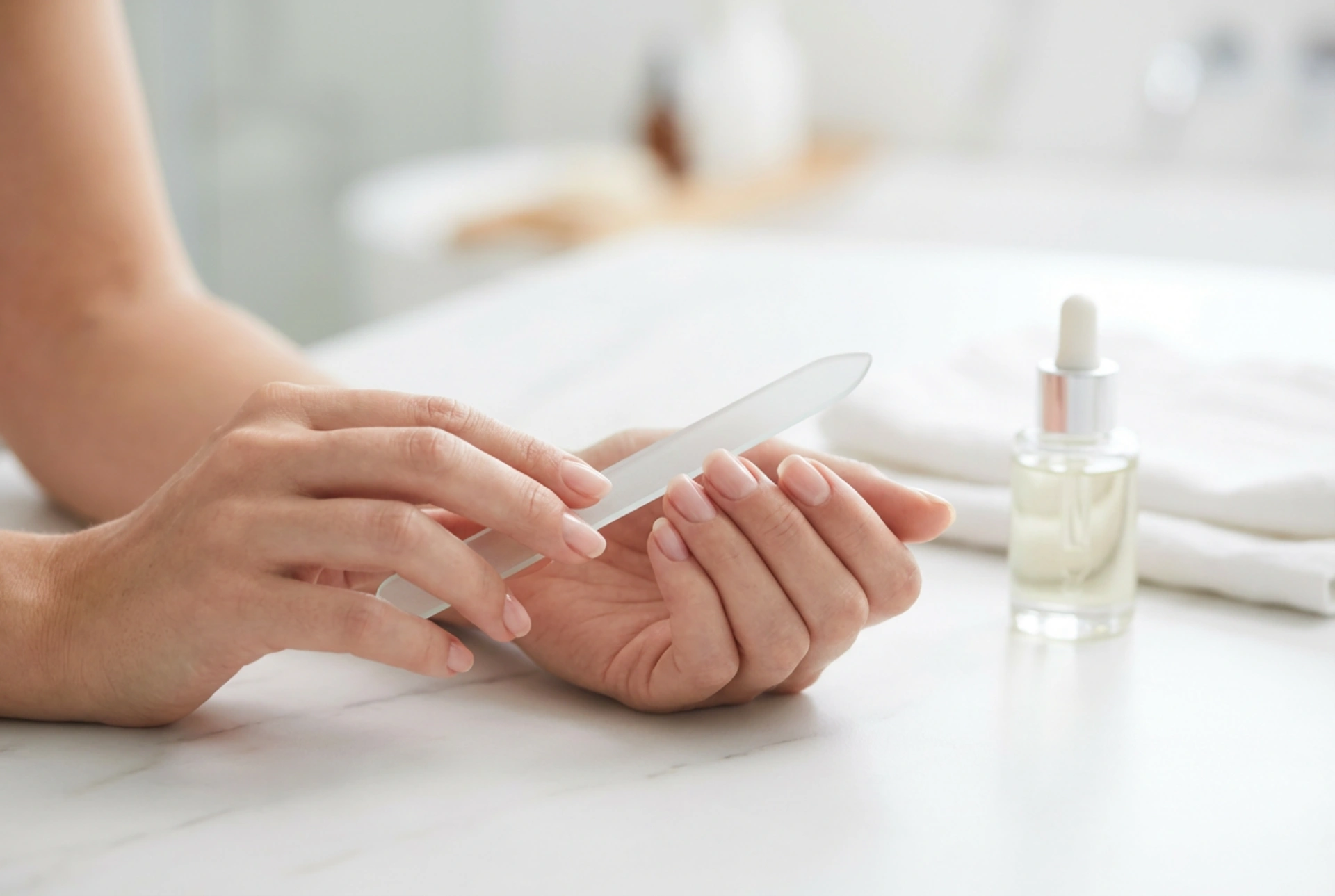 La lima de cristal en la manicura: técnica de limado y cuidado