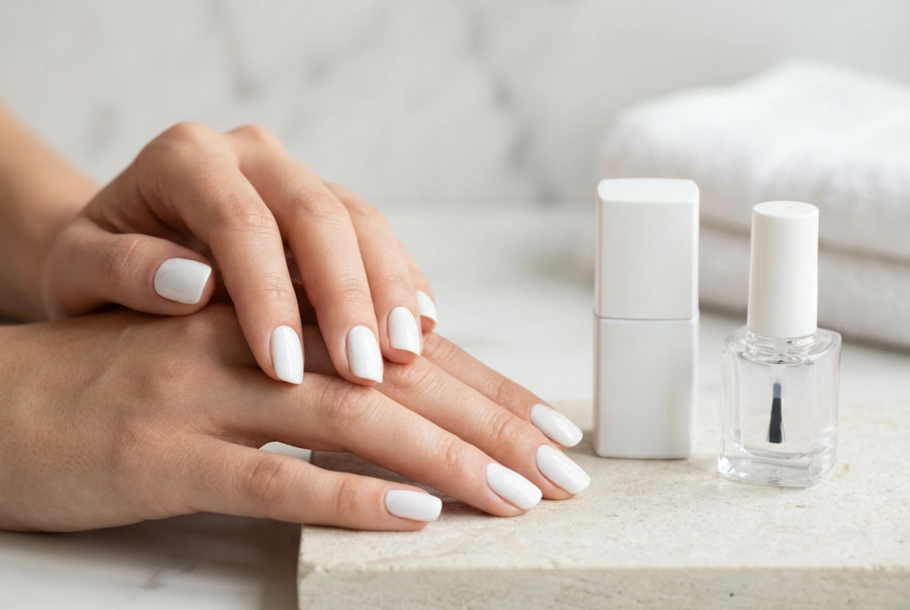 Uñas blancas sin rayas: trucos de aplicación, cobertura y elección de la base