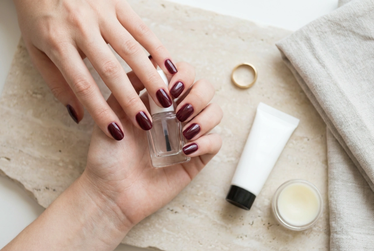 Uñas burdeos con estilo: elección del tono, aplicación y cuidado
