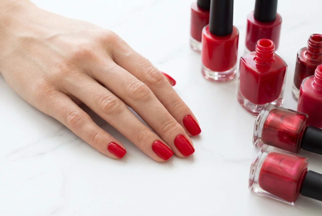 Esmaltes de uñas rojos: cómo elegir el tono, la cobertura y el acabado