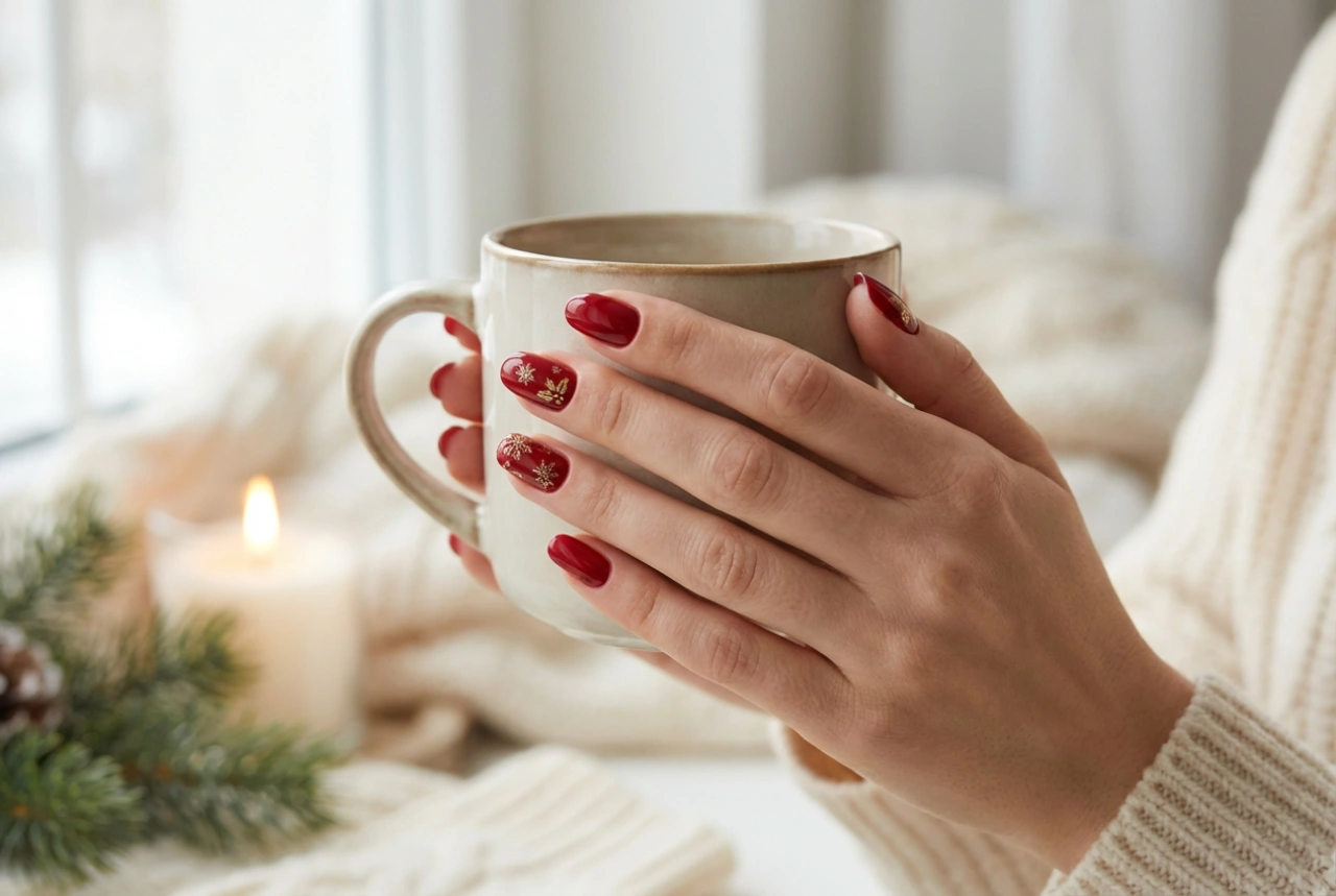 Uñas rojas para Navidad: diseños clásicos y técnicas infalibles