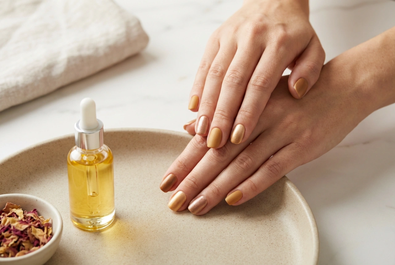 Uñas doradas elegantes sin exagerar: tonos, texturas y acentos