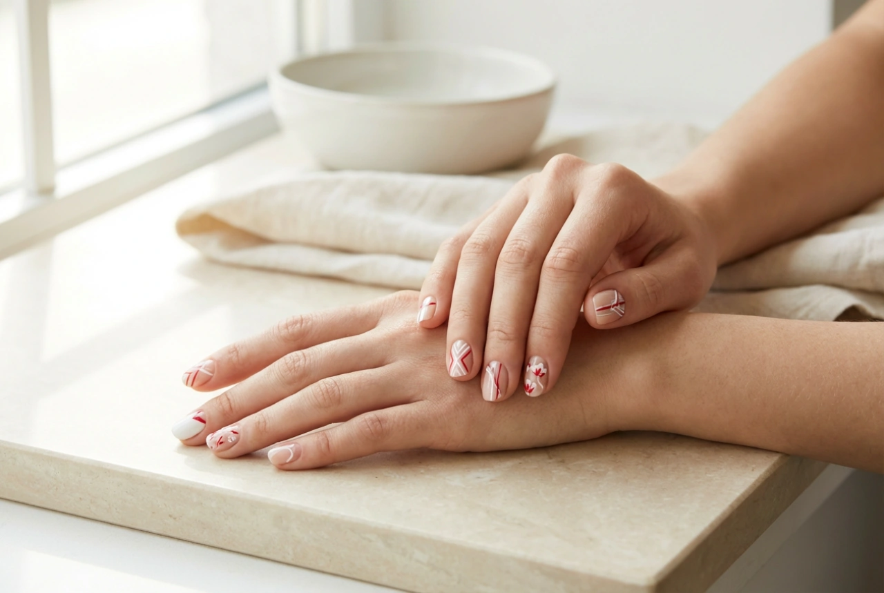 Uñas blancas y rojas: 5 técnicas de decoración y guía paso a paso