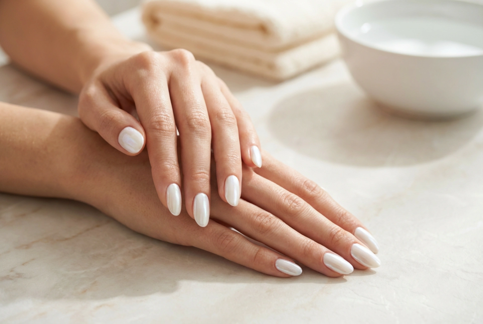 Uñas blanco perlado: cómo lograr el efecto concha y espejo
