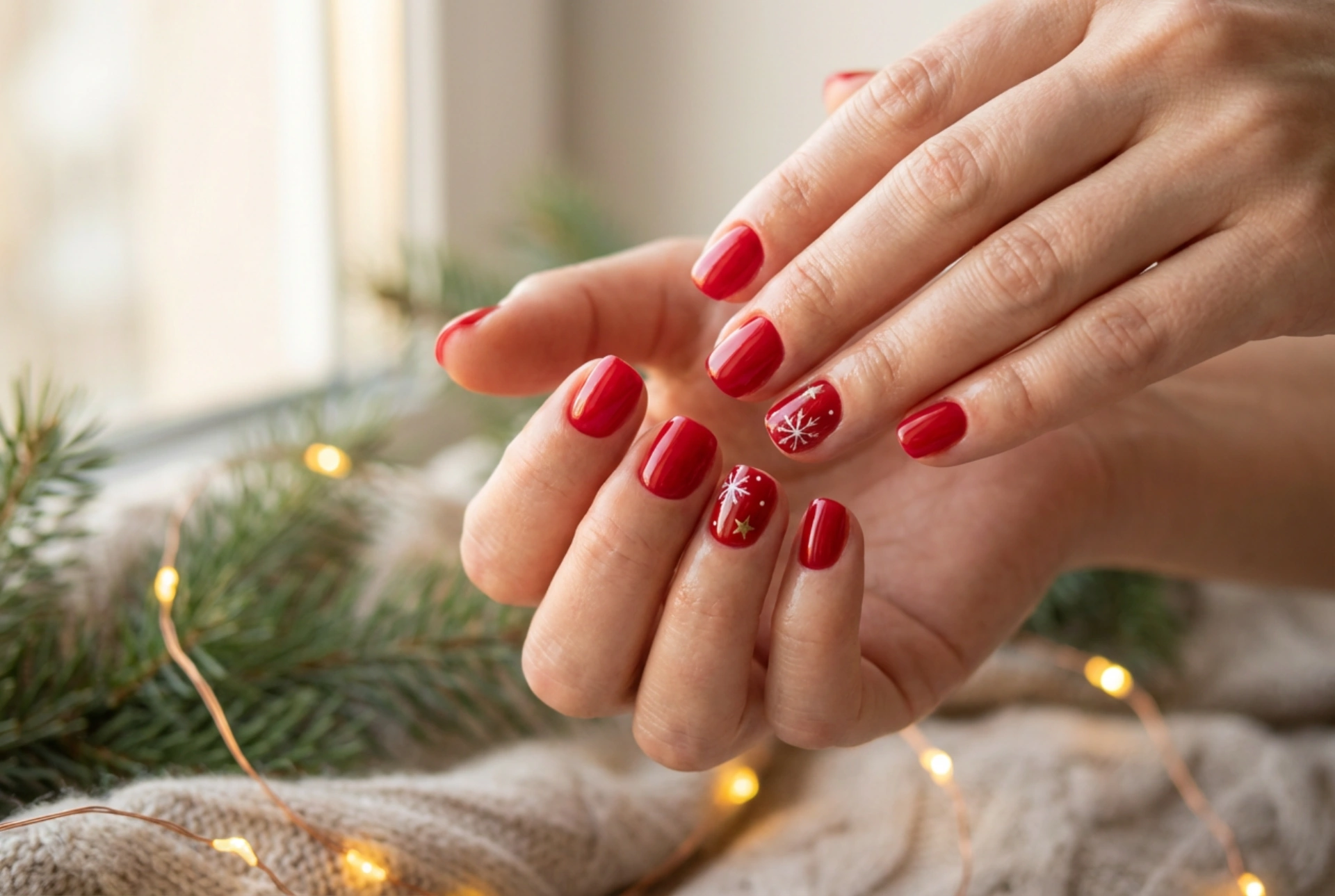 Uñas rojas navideñas: 5 diseños sencillos para hacer en casa
