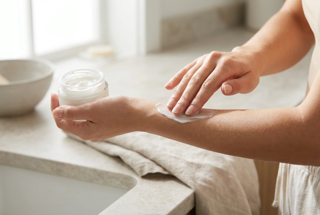 Retinol en el cuidado corporal: bálsamo con retinol y aplicación delicada