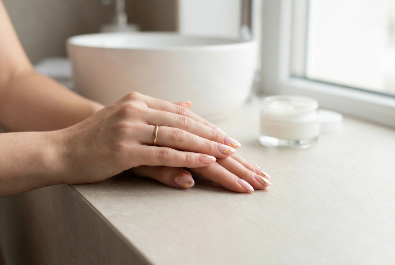 Uñas rosas con dorado: acentos elegantes paso a paso