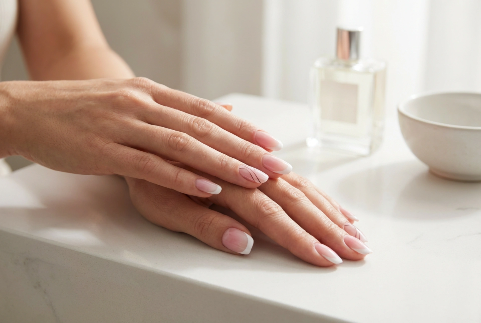 Uñas rosas y blancas: francesa, ombré y líneas limpias