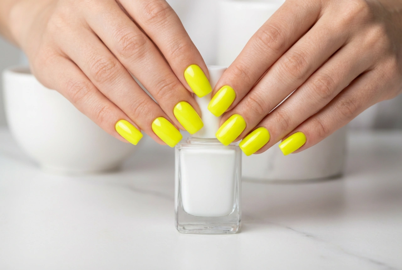 Uñas amarillo neón: cómo pintarlas uniformemente y evitar las rayas