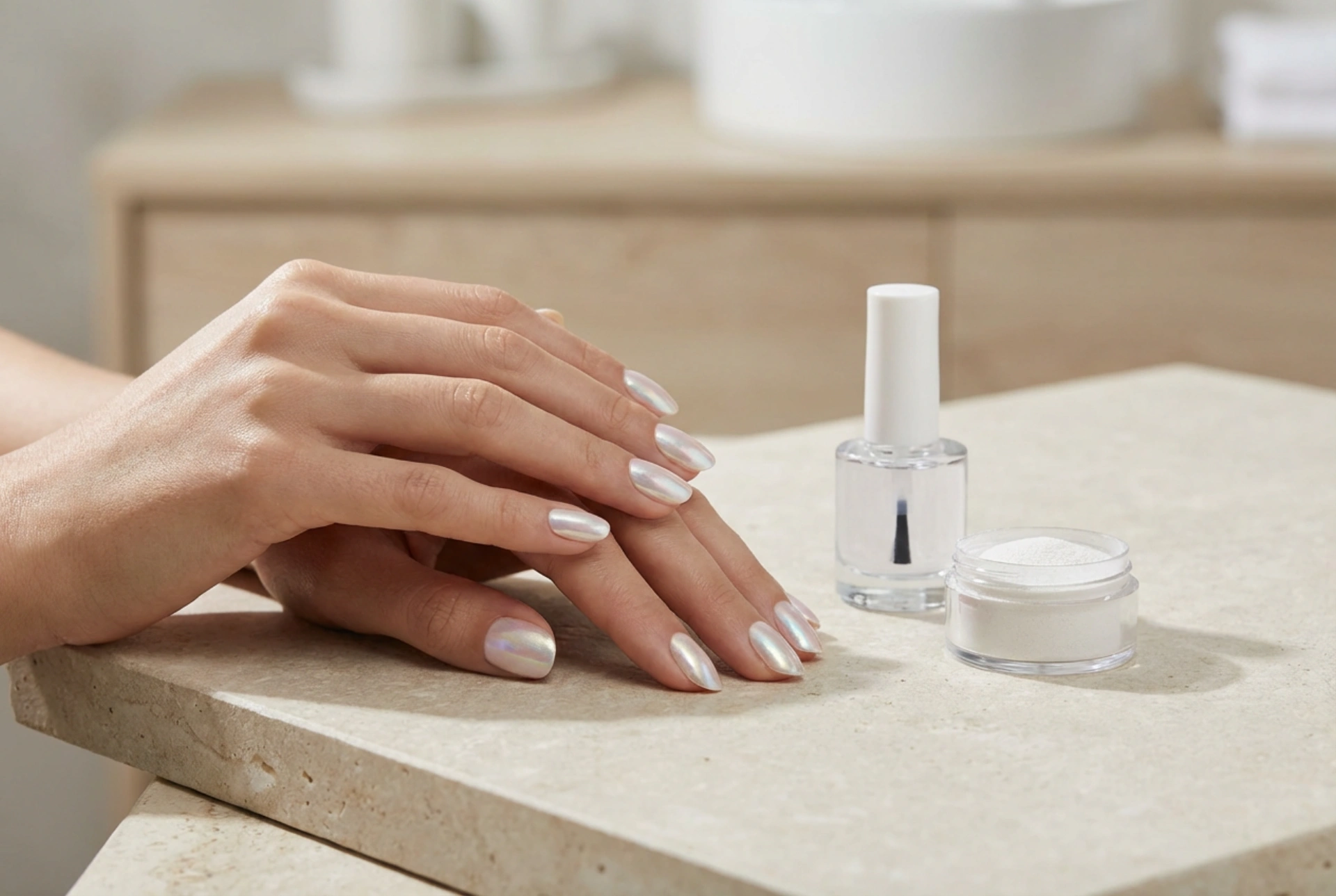 Uñas de Perla Semipermanentes: Efecto Nacarado, Polvos y Top Coat