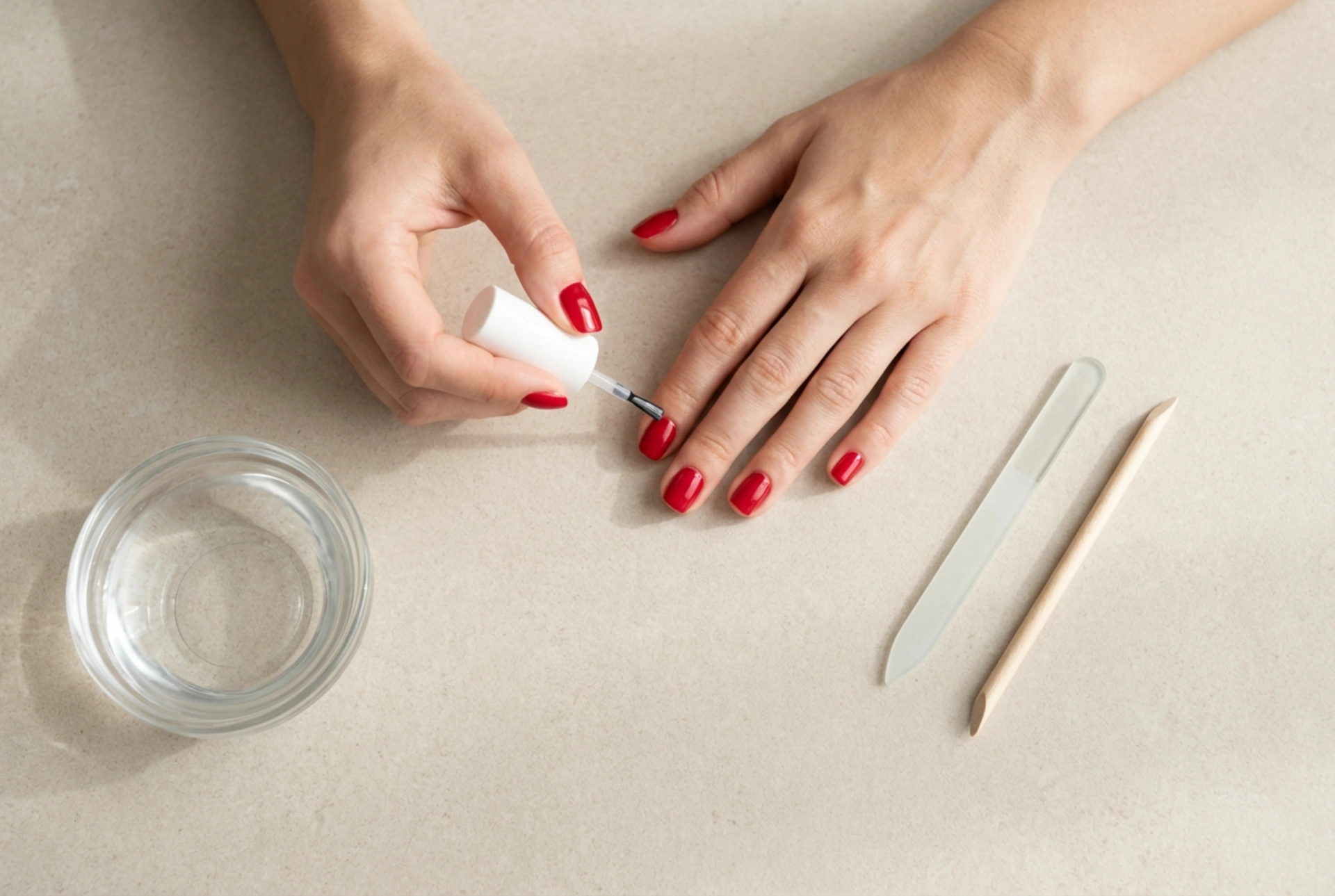 Uñas Rojas Perfectas en Casa: Preparación, Esmaltado y Acabado