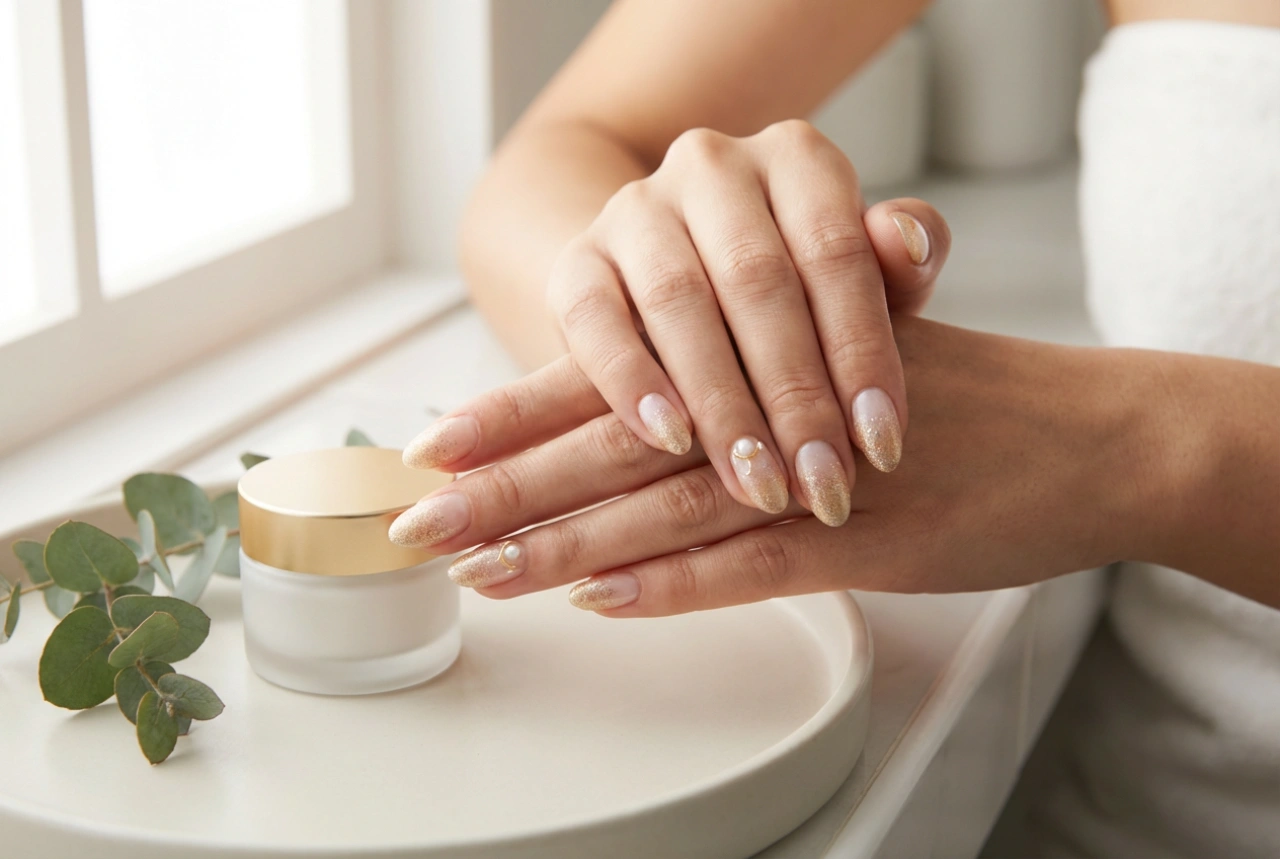 Uñas doradas navideñas: cómo crear diseños y detalles elegantes