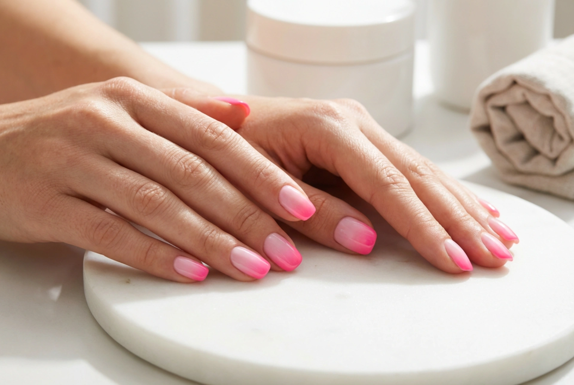 Uñas ombre rosa paso a paso: desde el baby boomer hasta el neón