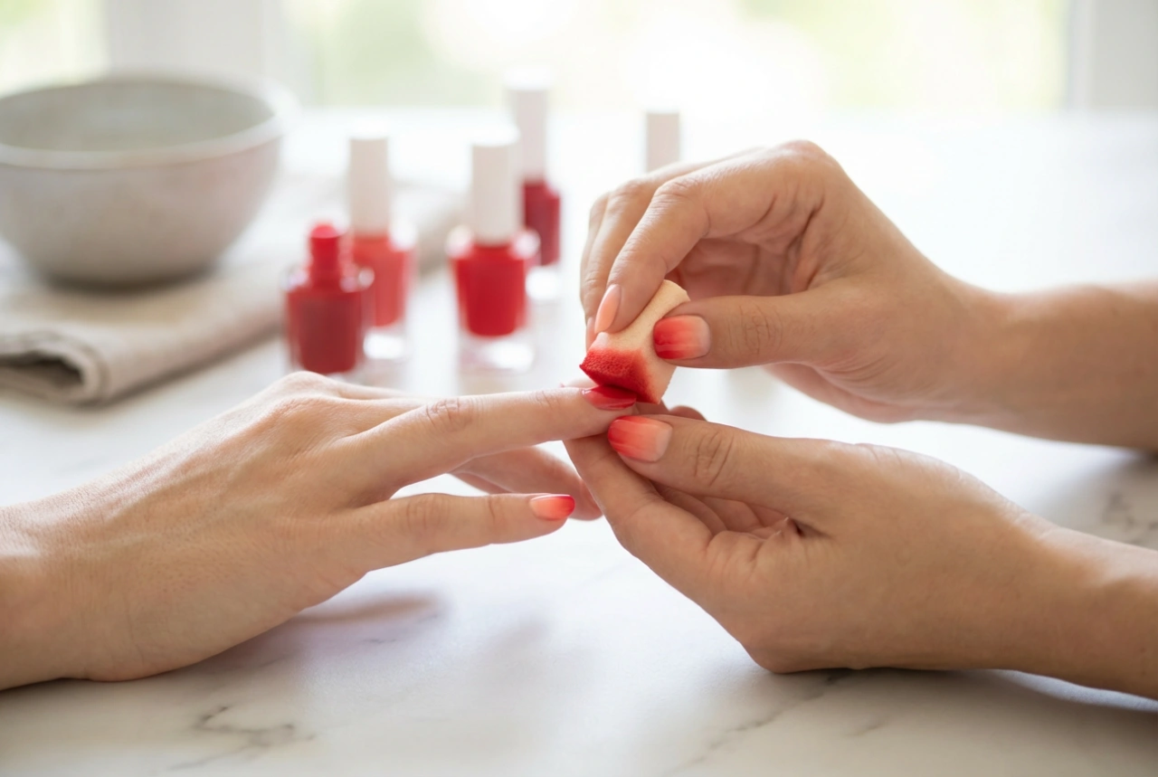 Cómo hacer uñas rojas con efecto degradado en casa: un método sencillo