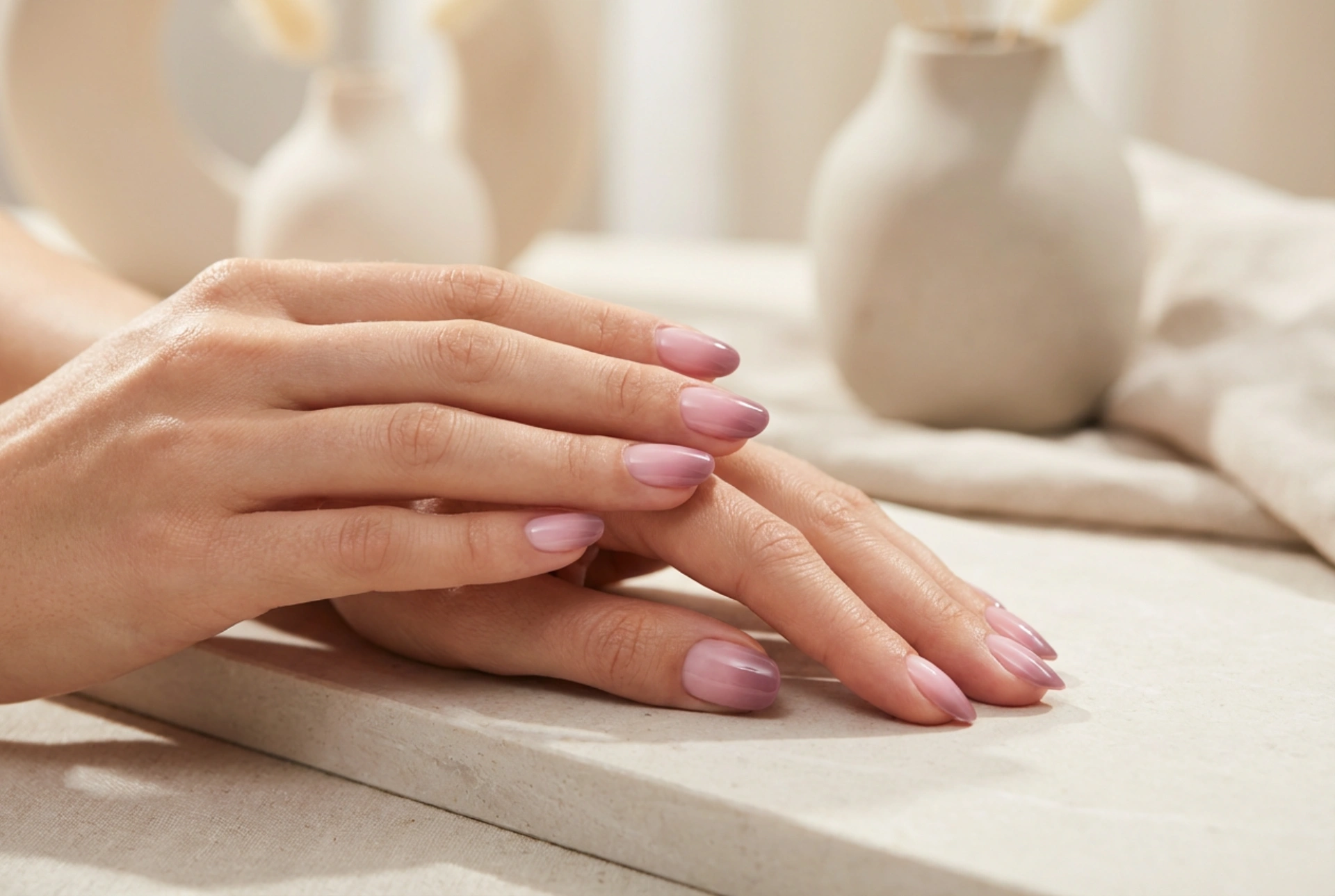 Manicura híbrida ombré: técnicas para difuminar con esmaltes híbridos