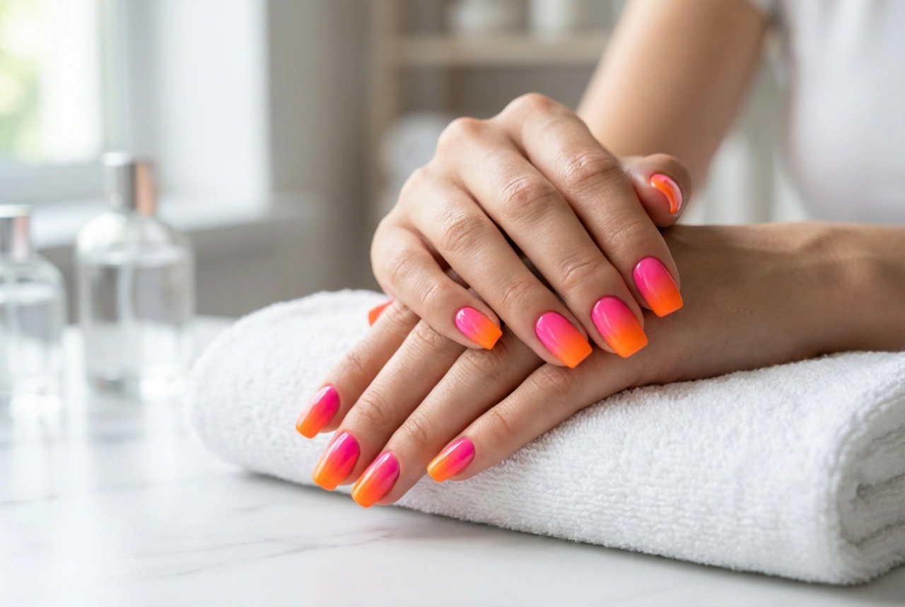 Uñas ombre neón: cómo combinar colores vibrantes y lograr un difuminado perfecto