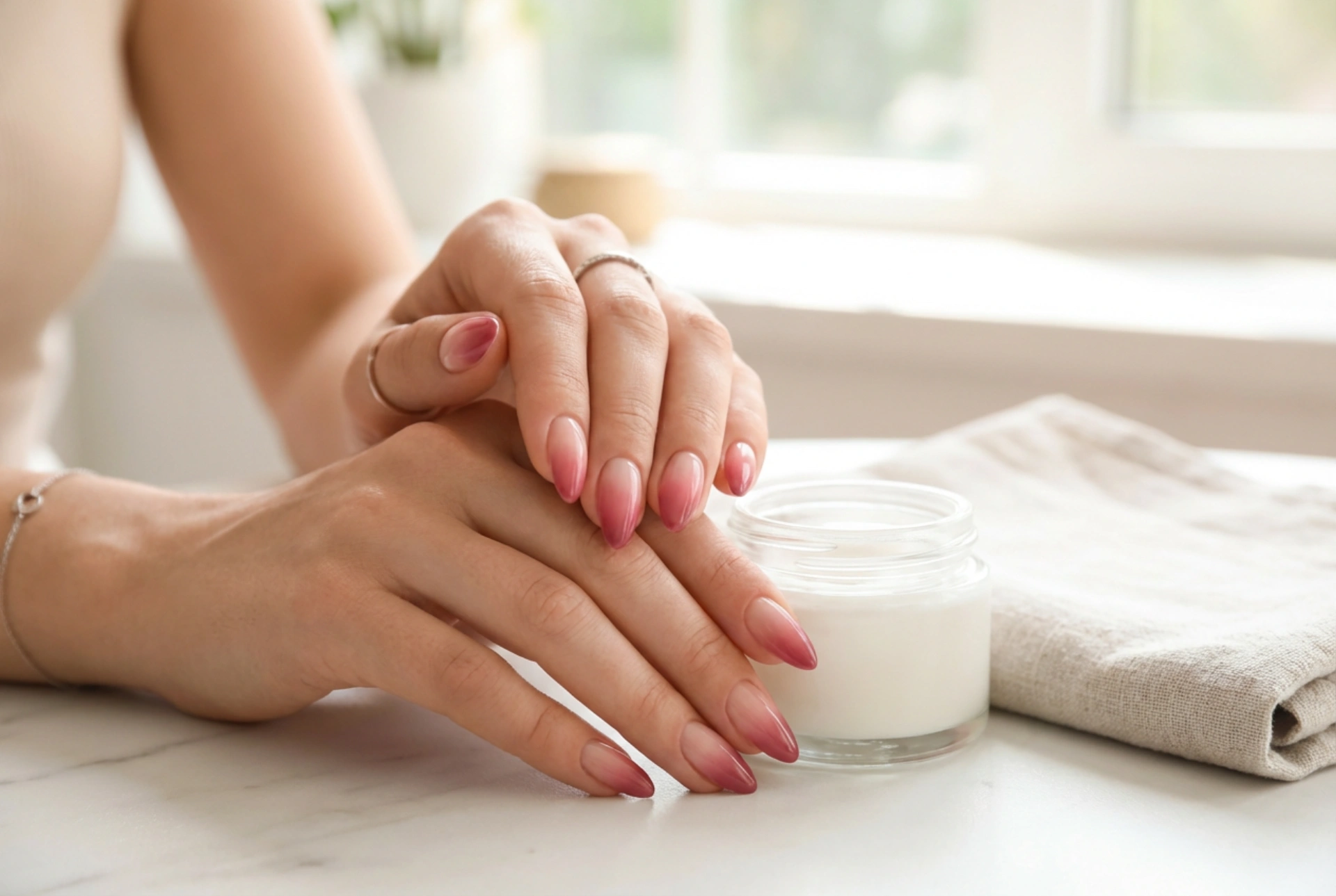 Uñas ombré rosas: un degradado romántico paso a paso
